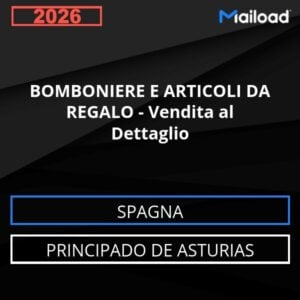 Database Email BOMBONIERE E ARTICOLI DA REGALO – Vendita al Dettaglio (Principado de Asturias – Spagna)