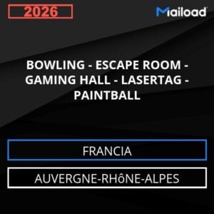 Database Email BOWLING – ESCAPE ROOM – GAMING HALL – LASERTAG – PAINTBALL (Auvergne-Rhône-Alpes – Francia)