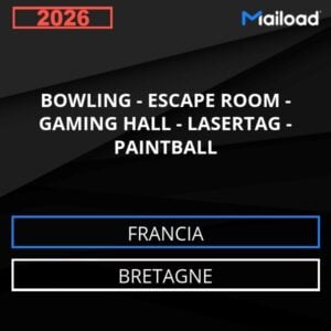 Database Email BOWLING – ESCAPE ROOM – GAMING HALL – LASERTAG – PAINTBALL (Bretagne – Francia)