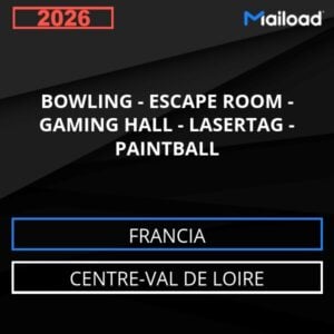 Database Email BOWLING – ESCAPE ROOM – GAMING HALL – LASERTAG – PAINTBALL (Centre-Val de Loire – Francia)