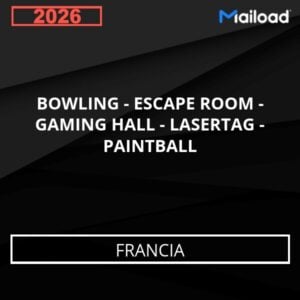 Base de Datos de Correo Electrónico BOWLING – ESCAPE ROOM – GAMING HALL – LASERTAG – PAINTBALL (Francia)