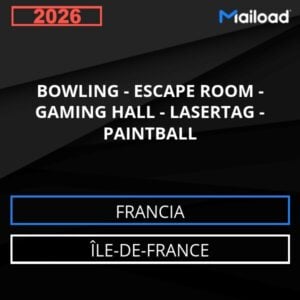 Database Email BOWLING – ESCAPE ROOM – GAMING HALL – LASERTAG – PAINTBALL (Île-de-France – Francia)