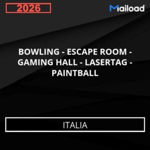 Base de Datos de Correo Electrónico BOWLING – ESCAPE ROOM – GAMING HALL – LASERTAG – PAINTBALL (Italia)
