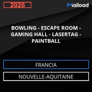 Database Email BOWLING – ESCAPE ROOM – GAMING HALL – LASERTAG – PAINTBALL (Nouvelle-Aquitaine – Francia)