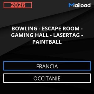 Database Email BOWLING – ESCAPE ROOM – GAMING HALL – LASERTAG – PAINTBALL (Occitanie – Francia)