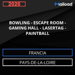 Database Email BOWLING – ESCAPE ROOM – GAMING HALL – LASERTAG – PAINTBALL (Pays-de-la-Loire – Francia)