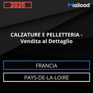 Database Email CALZATURE E PELLETTERIA – Vendita al Dettaglio (Pays-de-la-Loire – Francia)