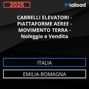 Base de datos de correo electrónico CARRETILLAS ELEVADORAS – PLATAFORMAS AÉREAS – MOVIMIENTO DE TIERRAS – Alquiler y Venta ( Emilia-Romagna - Italia)