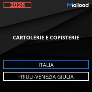 Base de datos de correo electrónico PAPELERÍAS Y COPISTERÍAS ( Friuli-Venezia Giulia - Italia)