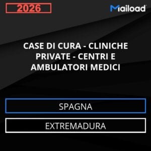 Database Email CASE DI CURA – CLINICHE PRIVATE – CENTRI E AMBULATORI MEDICI (Extremadura – Spagna)