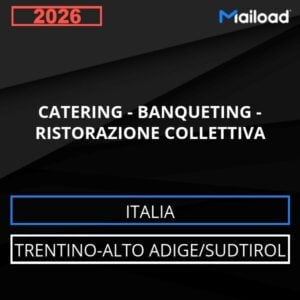 Base de datos de correo electrónico CATERING – BANQUETES – RESTAURACIÓN COLECTIVA ( Trentino-Alto Adige/Sudtirol - Italia)