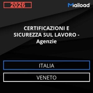 Base de datos de correo electrónico CERTIFICACIONES Y SEGURIDAD LABORAL – Agencias ( Veneto - Italia)
