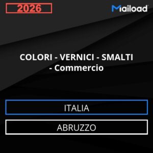 Database Email COLORI – VERNICI – SMALTI – Commercio (Abruzzo – Italia)