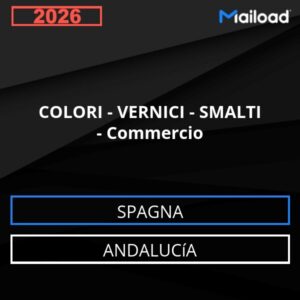 Database Email COLORI – VERNICI – SMALTI – Commercio (Andalucía – Spagna)