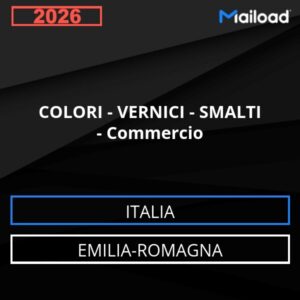 Database Email COLORI – VERNICI – SMALTI – Commercio (Emilia-Romagna – Italia)