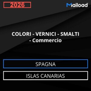 Database Email COLORI – VERNICI – SMALTI – Commercio (Islas Canarias – Spagna)