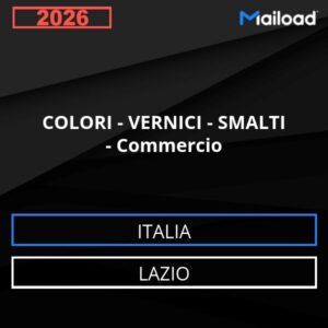 Database Email COLORI – VERNICI – SMALTI – Commercio (Lazio – Italia)