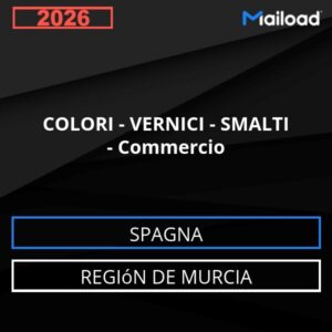 Database Email COLORI – VERNICI – SMALTI – Commercio (Región de Murcia – Spagna)