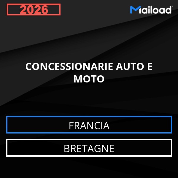 Email Database CONCESSIONARIE AUTO E MOTO Bretagne