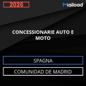 Database Email CONCESSIONARIE AUTO E MOTO (Comunidad de Madrid – Spagna)