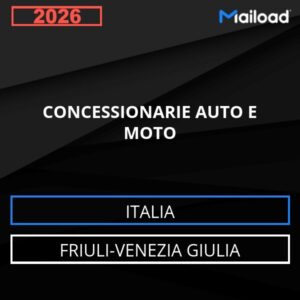 Database Email CONCESSIONARIE AUTO E MOTO (Friuli-Venezia Giulia – Italia)