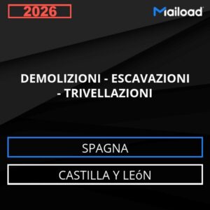 Database Email DEMOLIZIONI – ESCAVAZIONI – TRIVELLAZIONI (Castilla y León – Spagna)