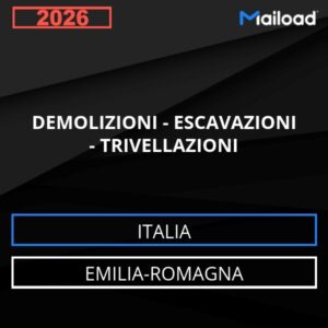 Database Email DEMOLIZIONI – ESCAVAZIONI – TRIVELLAZIONI (Emilia-Romagna – Italia)