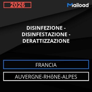Database Email DISINFEZIONE – DISINFESTAZIONE – DERATTIZZAZIONE (Auvergne-Rhône-Alpes – Francia)