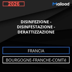 Database Email DISINFEZIONE – DISINFESTAZIONE – DERATTIZZAZIONE (Bourgogne-Franche-Comté – Francia)