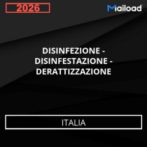 Database Email DISINFEZIONE – DISINFESTAZIONE – DERATTIZZAZIONE (Italia)