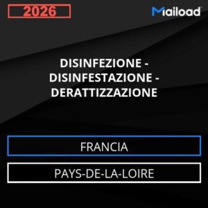 Database Email DISINFEZIONE – DISINFESTAZIONE – DERATTIZZAZIONE (Pays-de-la-Loire – Francia)