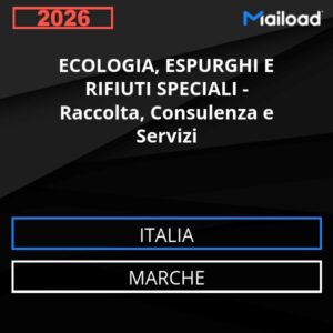 Database Email ECOLOGIA, ESPURGHI E RIFIUTI SPECIALI – Raccolta, Consulenza e Servizi (Marche – Italia)