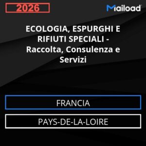 Database Email ECOLOGIA, ESPURGHI E RIFIUTI SPECIALI – Raccolta, Consulenza e Servizi (Pays-de-la-Loire – Francia)