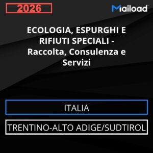 Database Email ECOLOGIA, ESPURGHI E RIFIUTI SPECIALI – Raccolta, Consulenza e Servizi (Trentino-Alto Adige/Sudtirol – Italia)