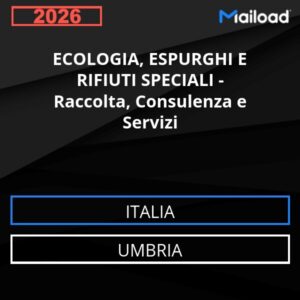 Database Email ECOLOGIA, ESPURGHI E RIFIUTI SPECIALI – Raccolta, Consulenza e Servizi (Umbria – Italia)