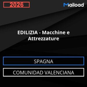 Database Email EDILIZIA – Macchine e Attrezzature (Comunidad Valenciana – Spagna)