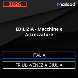 Database Email EDILIZIA – Macchine e Attrezzature (Friuli-Venezia Giulia – Italia)