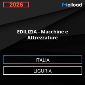Database Email EDILIZIA – Macchine e Attrezzature (Liguria – Italia)