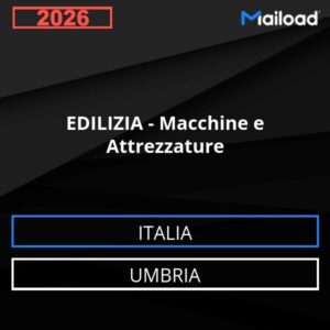 Database Email EDILIZIA – Macchine e Attrezzature (Umbria – Italia)