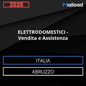 Base de datos de correo electrónico ELECTRODOMÉSTICOS – Venta y Asistencia ( Abruzzo - Italia)