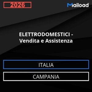 Base de datos de correo electrónico ELECTRODOMÉSTICOS – Venta y Asistencia ( Campania - Italia)