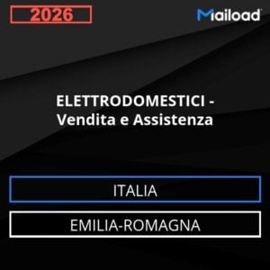 Base de datos de correo electrónico ELECTRODOMÉSTICOS – Venta y Asistencia ( Emilia-Romagna - Italia)