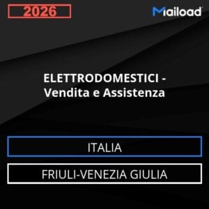 Base de datos de correo electrónico ELECTRODOMÉSTICOS – Venta y Asistencia ( Friuli-Venezia Giulia - Italia)