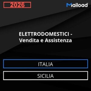 Base de datos de correo electrónico ELECTRODOMÉSTICOS – Venta y Asistencia ( Sicilia - Italia)