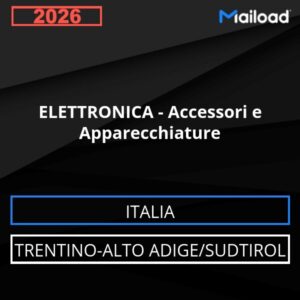 Base de datos de correo electrónico ELECTRÓNICA – Accesorios y Equipos ( Trentino-Alto Adige/Sudtirol - Italia)