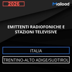 Database Email EMITTENTI RADIOFONICHE E STAZIONI TELEVISIVE (Trentino-Alto Adige/Sudtirol – Italia)