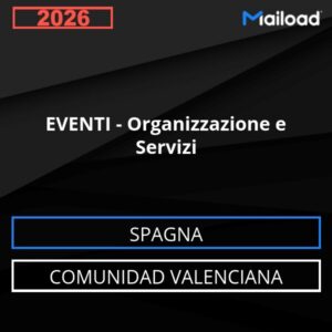 Database Email EVENTI – Organizzazione e Servizi (Comunidad Valenciana – Spagna)