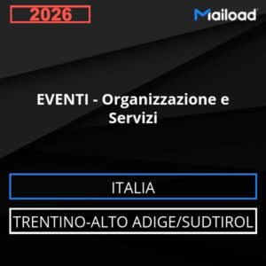 Base de datos de correo electrónico EVENTOS – Organización Y Servicios ( Trentino-Alto Adige/Sudtirol - Italia)