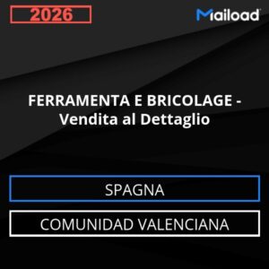 Database Email FERRAMENTA E BRICOLAGE – Vendita al Dettaglio (Comunidad Valenciana – Spagna)