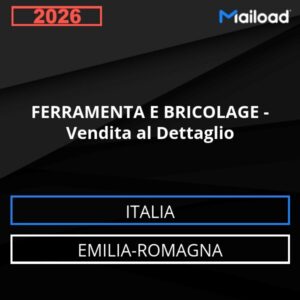 Base de datos de correo electrónico FERRETERÍA Y BRICOLAJE – Venta al Detalle ( Emilia-Romagna - Italia)